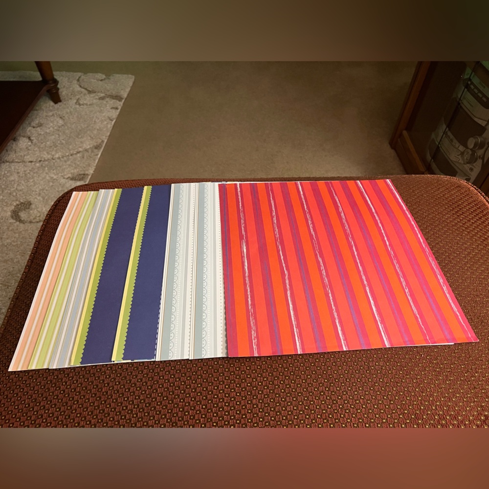 Striped Assorted Scrapbook Paper 2